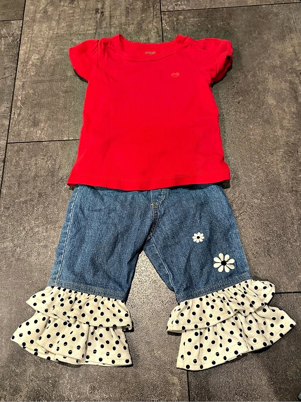 Gymboree shirt and ruffled capris